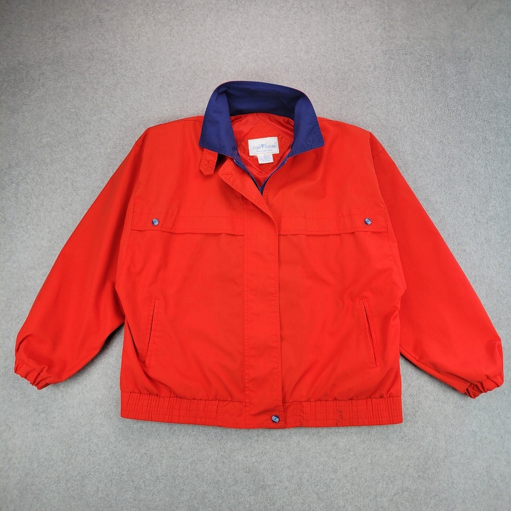 Sergio Valente Windbreaker Jacket Womens Medium Red Vintage 80s Western